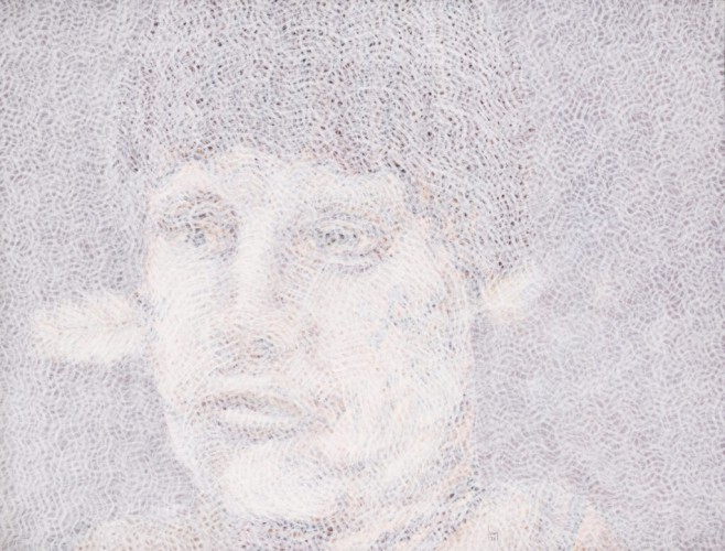 <strong>Unbekannte Person, 1974</strong><br>Acryl auf Ingres, 48 x 63 cm, C261