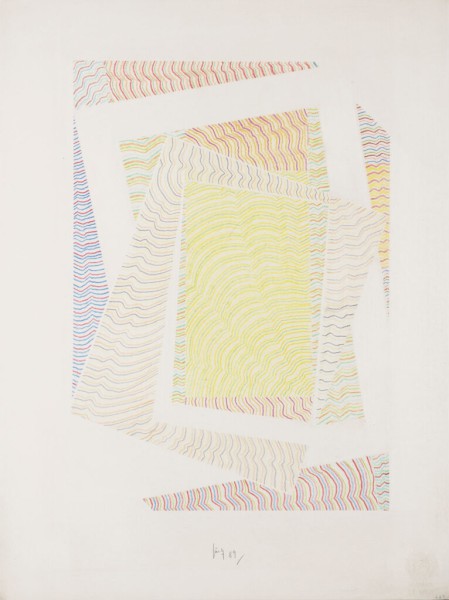 <strong>Sun Dial, 1989</strong><br>Buntstift auf Karton, 42 x 32 cm, K227