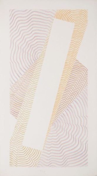 <strong>Raumzeichen, 1989</strong><br>Buntstiftzeichnung, 72,2 x 39,8 cm, K744