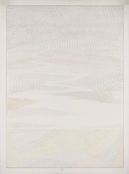 <strong>Landschaft, 1978</strong><br>Buntstift auf Karton, 80 x 59,5 cm, Z137