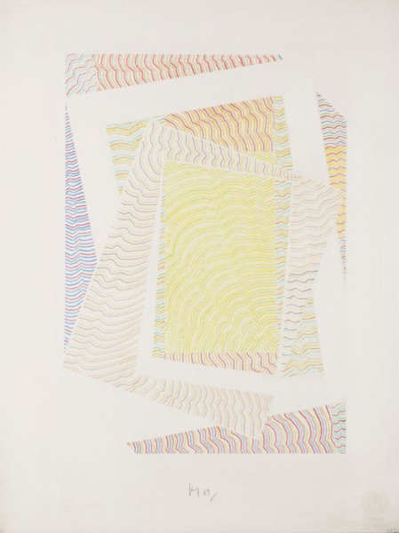 Buntstiftzeichnungen 1 <strong>Sun Dial, 1989</strong><br>Buntstift auf Karton, 42 x 32 cm, K227