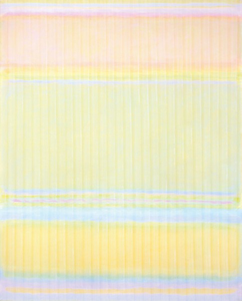 Malerei 8 <strong>Sonnenwind, 1984</strong><br>Acryl auf Nessel, 242 x 183 cm.