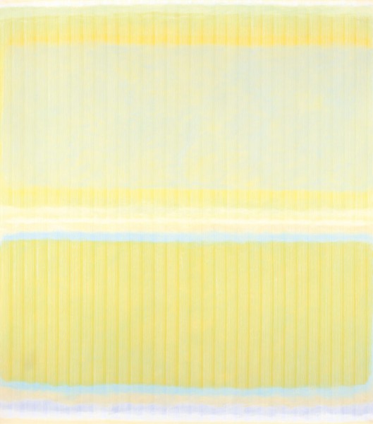 Malerei 9 <strong>Sonnenwind, 1985</strong><br>Acryl auf Nessel, 260 x 230 cm.