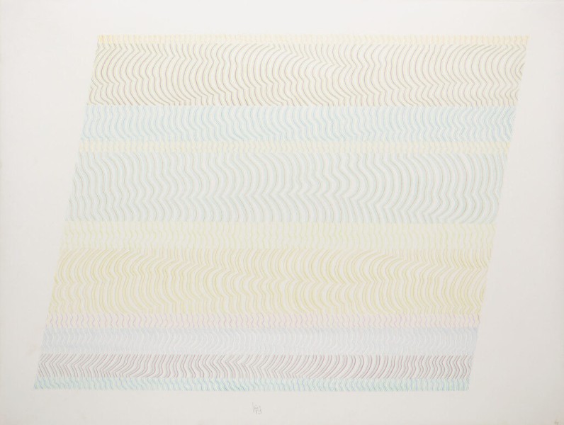 Buntstiftzeichnungen 8 <strong>Mirage, 1982</strong><br>Buntstift auf Karton, 59,7 x 79,6 cm, Z105