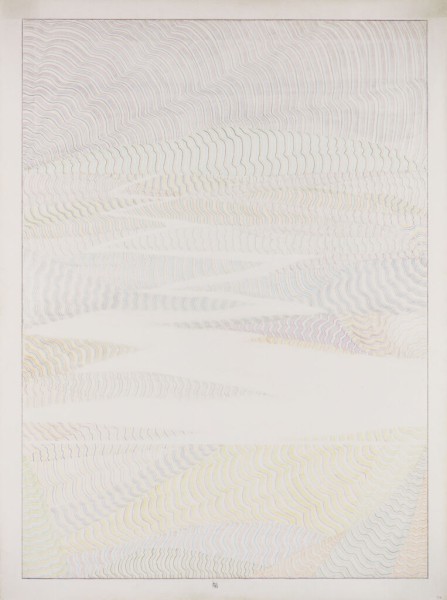 Buntstiftzeichnungen 7 <strong>Landschaft, 1978</strong><br>Buntstift auf Karton, 80 x 59,5 cm, Z137