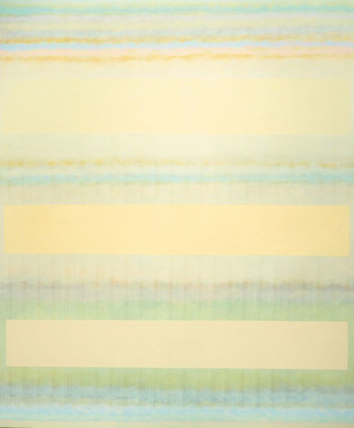 Malerei 7 <strong>Gegenwartsräume, 1984</strong><br>Acryl auf Nessel, 200 x 167 cm.