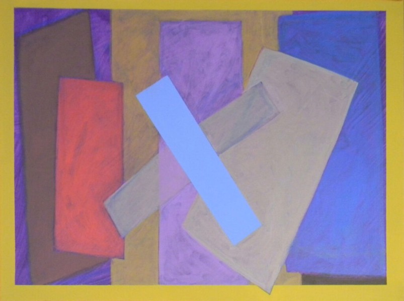 Malerei 15 <strong>Rotation, 1988</strong><br>Acryl auf Leinwand, 60 x 80 cm.
