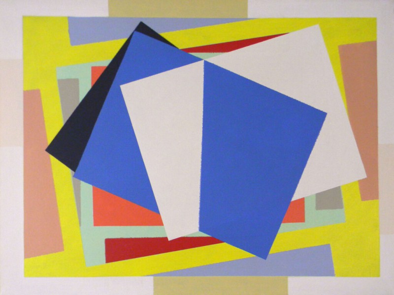 Malerei 18 <strong>Rotation, 1989</strong><br>Acryl auf Leinwand, 60 x 80 cm.